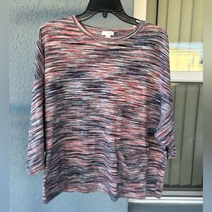 Pure Jill Oversized Lagenlook Cotton Pullover Lightweight Sweater Size M Petite